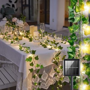 Päikesepaneelidega kunstlike lehtedega valgusti (5 m) | LEAFGLO