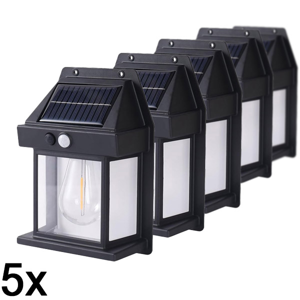 5x Päikeseenergial töötav välisvalgusti – juhtmeid pole vaja | FLUXLAMP
